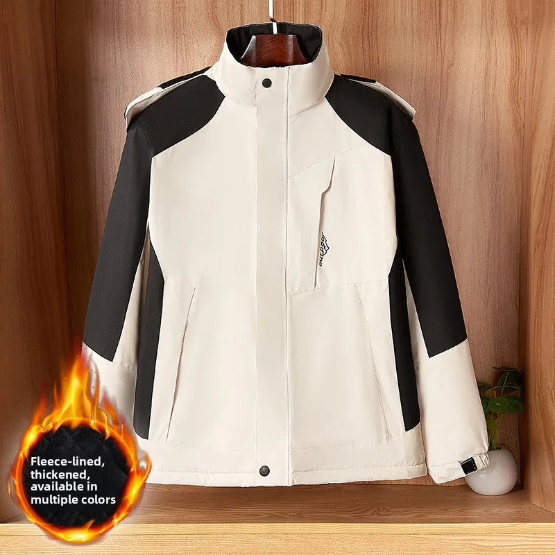 

Утепленная флисовая зимняя куртка для активного отдыха, мужская ветрозащитная рабочая одежда, хлопковое пальто большого размера, молодежная куртка Vitali Sle