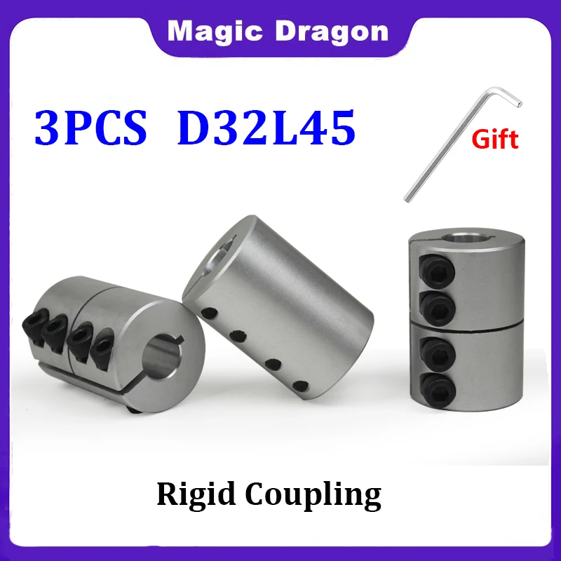 

3PCS Rigid Coupling D32L45 Engraving Machine Motor Stepper Servo Motor Ball Screw Connection Bushing 8-16 mm