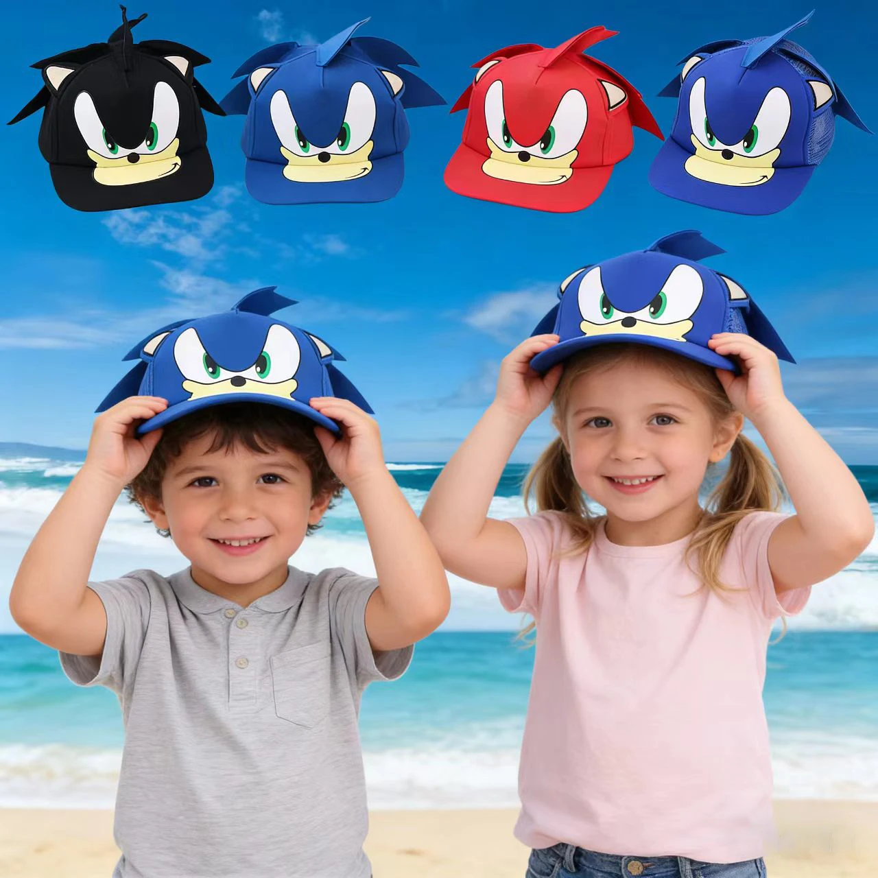 

Kids Duck Tongue Cap Sunshine Sports Trip Fashion Casual Hat Supersonic Print3-8Years Boy Girl Sun Hat Baseball Hat 50-54CM Gift