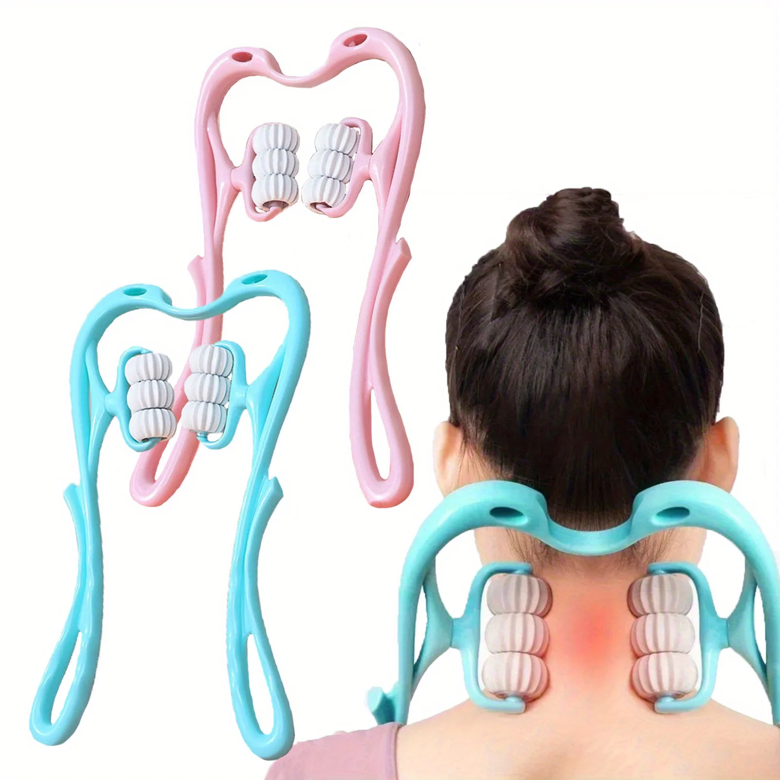 

Массажер для шеи, ручной массажный ролик с 6 шариками, многофункциональный массажер для расслабления плеч и шеи.