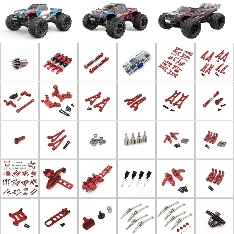 MJX Metal Upgrade and Transformation Fragile Parts 1/16 16208 16209 16210 Hyper Brushless RC Auto and Other Accessories