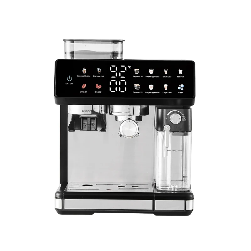 

High quality semi-automatic household stainless steel cone burr coffee machine
