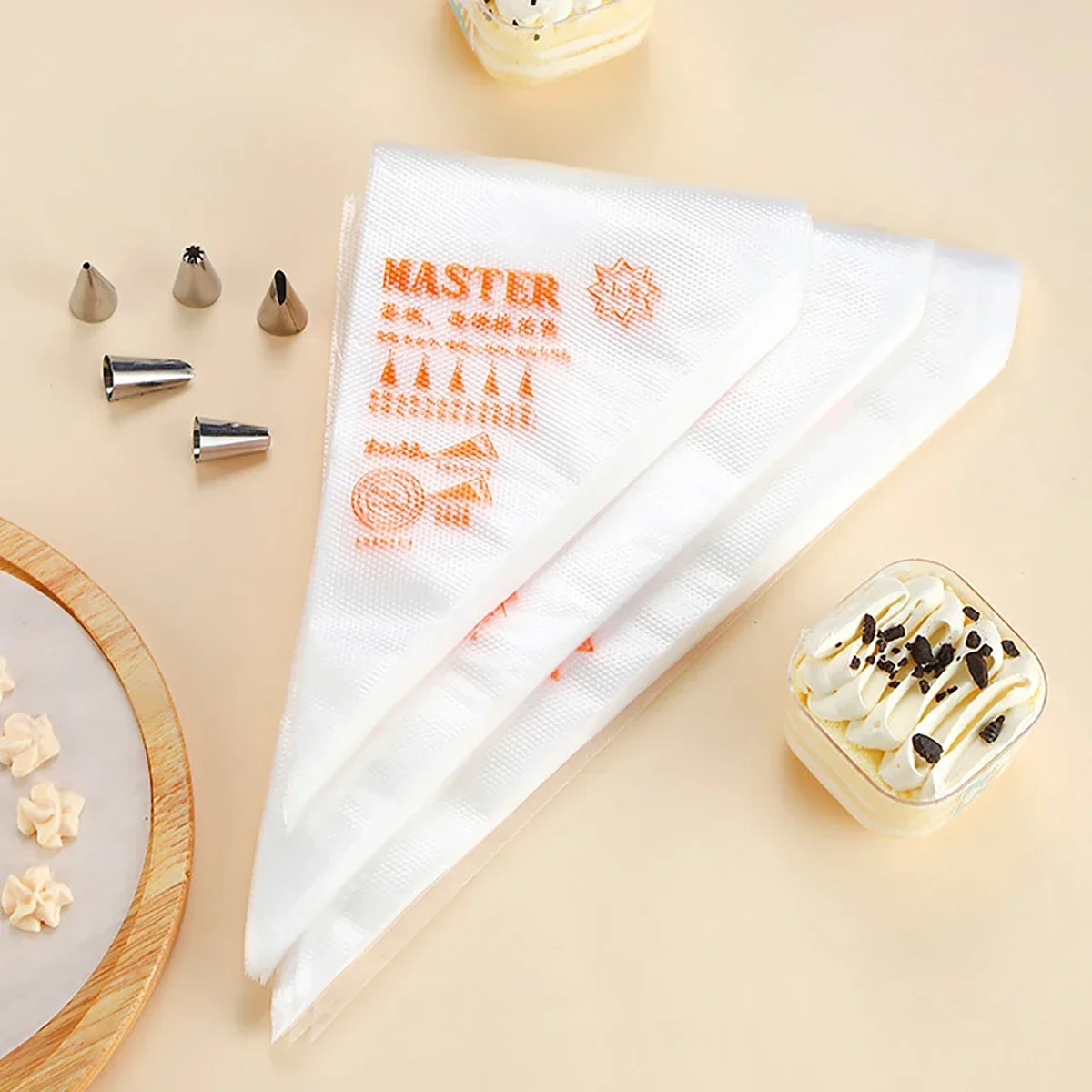 100 Stück dicke Einweg-Spritzbeutel zum Selbermachen, Kuchen, Creme, Dekoration, Spritzbeutel, Spritzbeutel, Backzubehör, Spritzhüllen – Detail 16