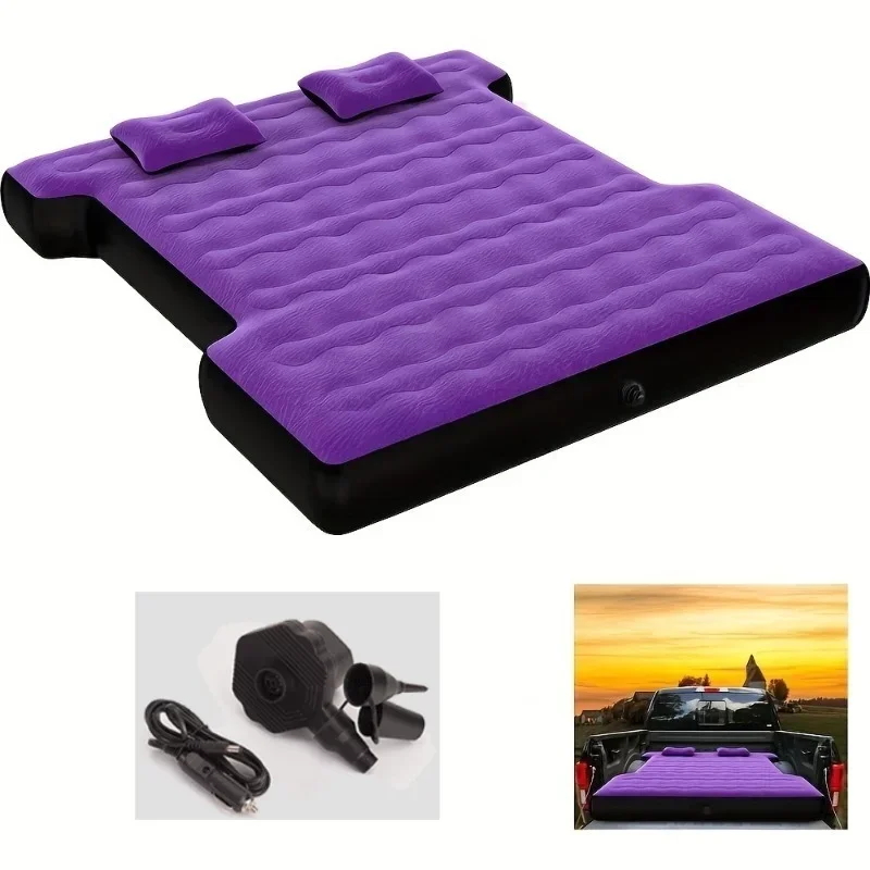 Car Mounted Travel Bed Equipped with Electric Air Pump, Inflatable Sofa Bed, Outdoor Truck Camping Travel Carrying Mobile Bed