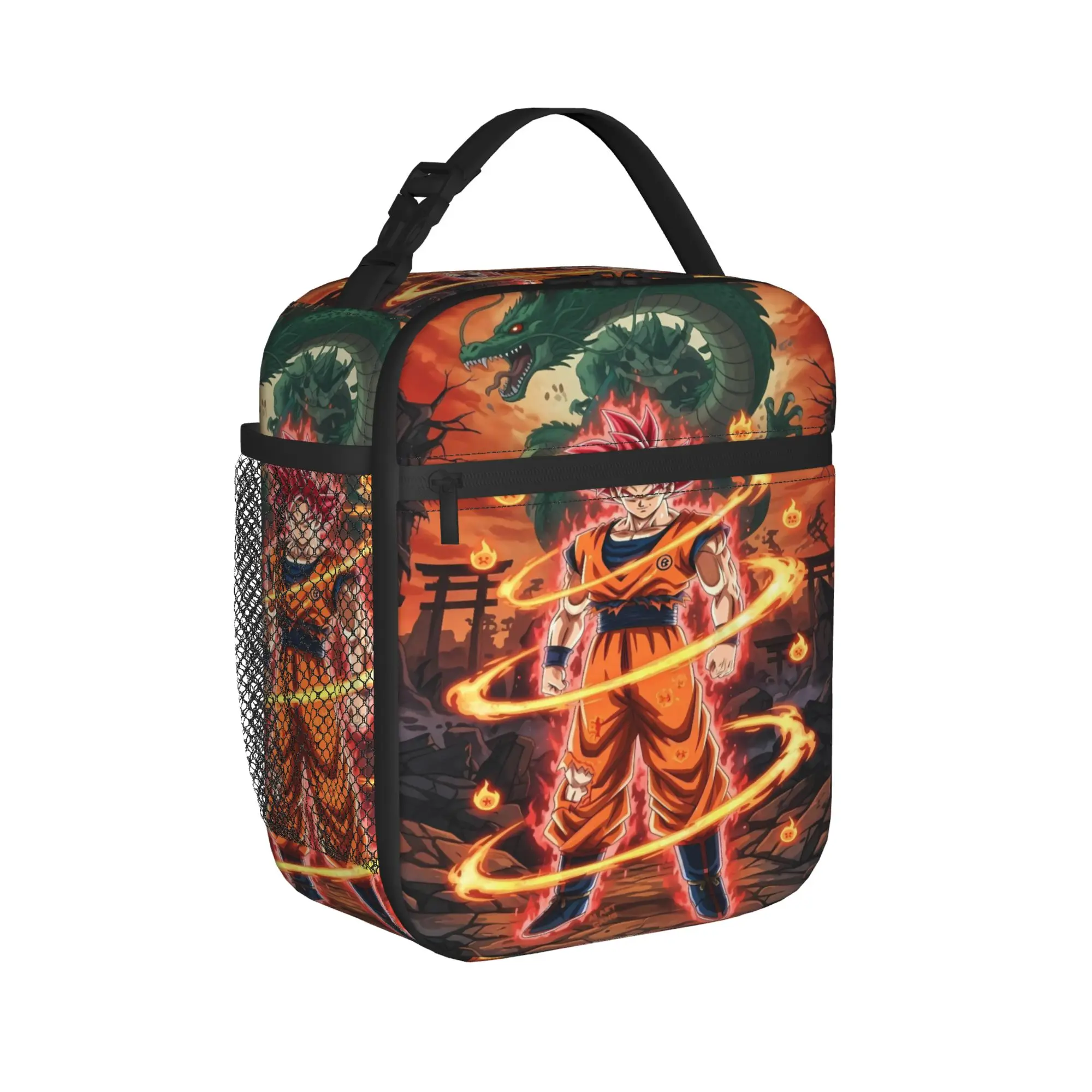 Dragons Ball Anime Song Goku Lunch Bag For Child  Print Travel Lunch Box Casual Portable Oxford Cooler Bag Back To School