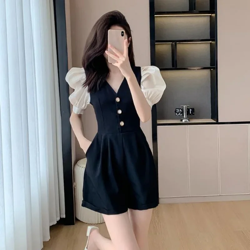 Female Shorts Korean Style New In Women\'s Short Sets 2 Pieces Summer Casual Matching Light Chic and Elegant Novelty Outfit Full