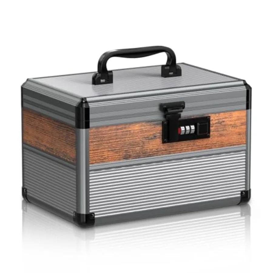 

security lock box with code medicine lock box for Personal Items Size Small -Black Lockable Dorm Storage Trunk with code LockBr