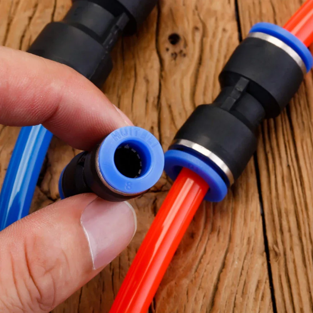 40 قطعة مستقيم دفع بولي موصلات موصلات هوائي ربط تركيبات خط الهواء خرطوم سريع إصلاح ل 6 8 10 12 مللي متر القطر الخارجي الأنابيب