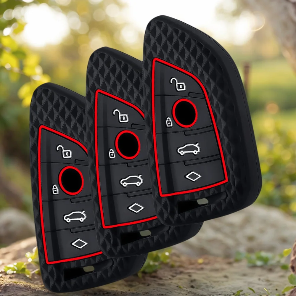 سيليكون حافظة مفتاح السيارة غطاء لسيارات BMW 1 2 3 4 5 6 7 سلسلة X1 X3 X4 X5 X6 X7 F20 G20 G30 G05 G11 F15 F16 G01 G02 F48