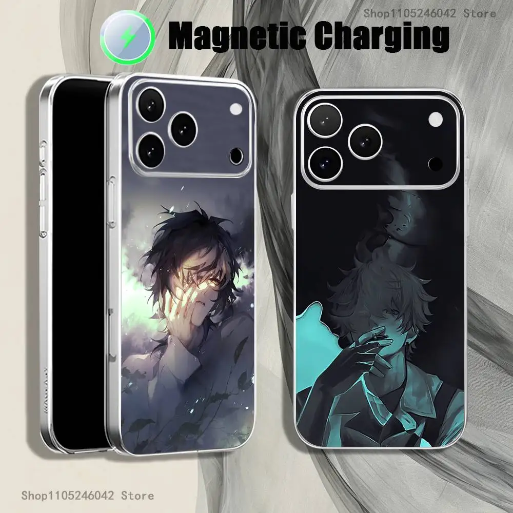 

T-Towa S-SlowS DamageS For iPhone 17,16,15,14,13,12,Pro,Max,Plus,Mini,SE Transparent White Phone Case Magnetic Wireless Charging