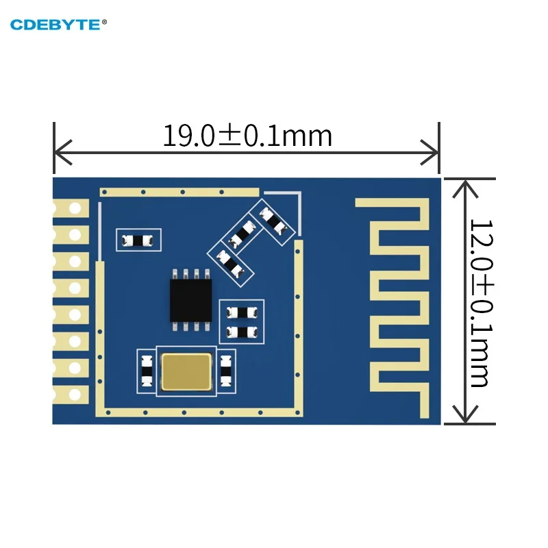 CDEBYTE-módulo inalámbrico RF Ci24R1, 2,4G, E01C-2G4M11S, 11dBm, 100m, antena PCB, SPI, Pin de tamaño pequeño a Pin, nRF24L01 + antena PCB