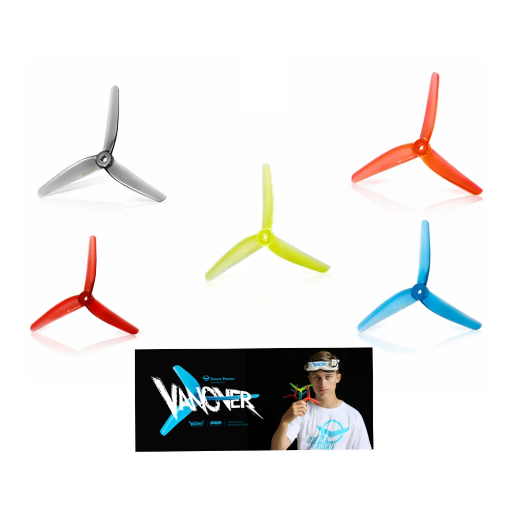 AZURE POWER Vanover Limited Edition 5.1inch 3-Blade PC Propeller for RC FPV Freestyle 5inch 4S 6S Drones DIY Parts