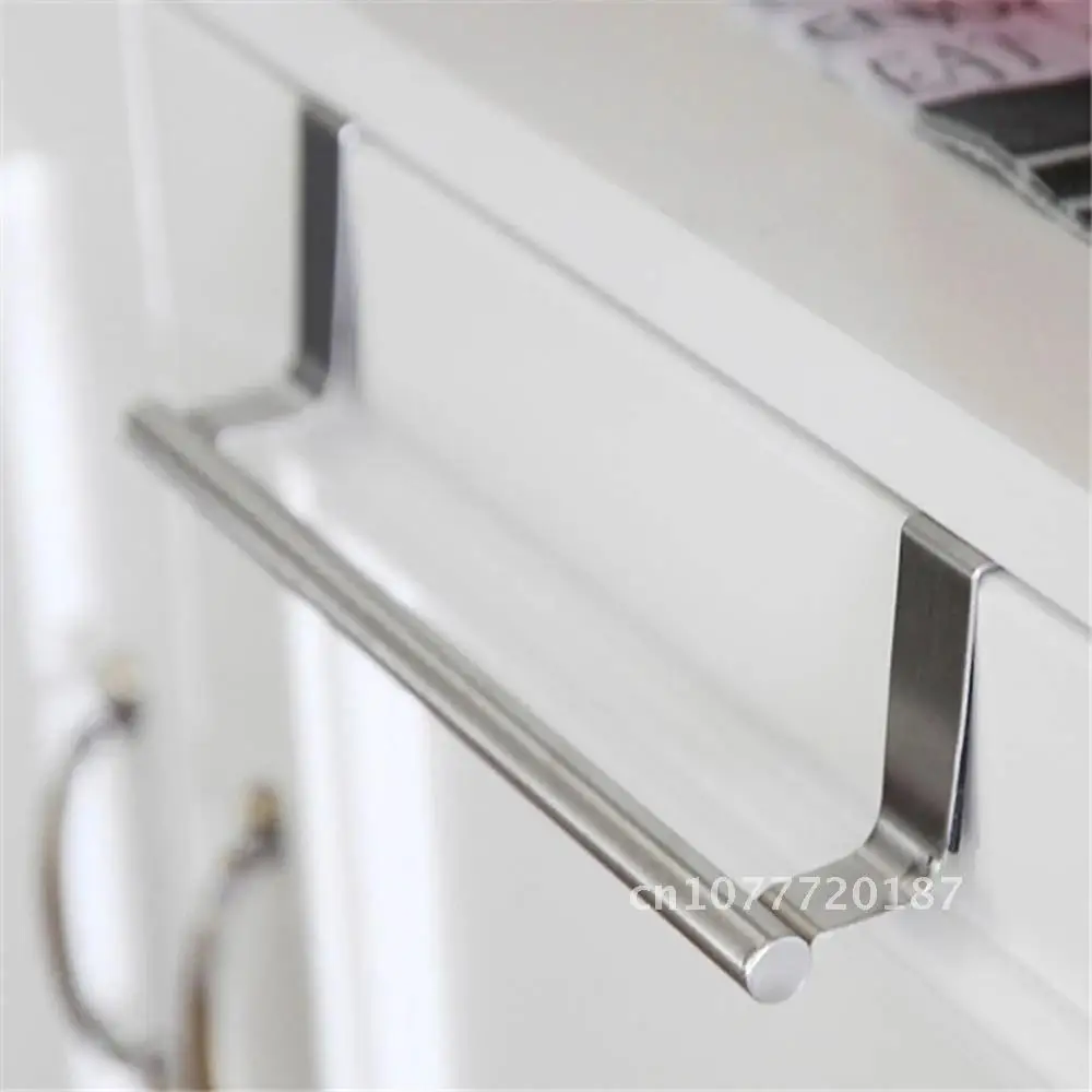 Steel Towel Holder Rack Stand Bar Cabinet Door Hanging Organizer Household Kitchen Accessories Stainless Bathroom