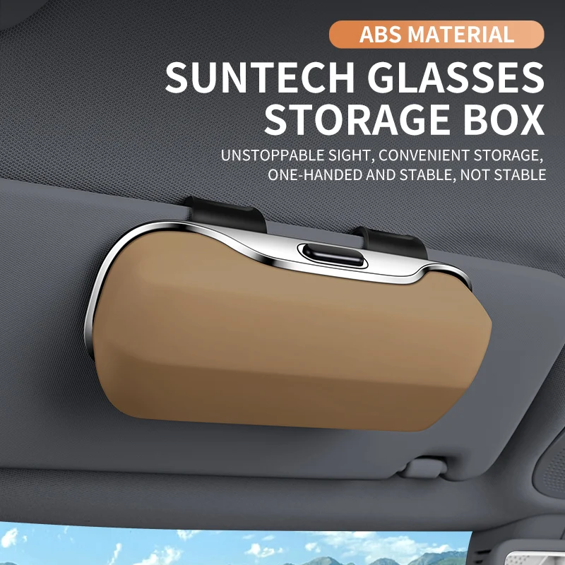 

All-in-One Car Sun Visor Organizer: Sunglasses Case & Ticket Storage Solution