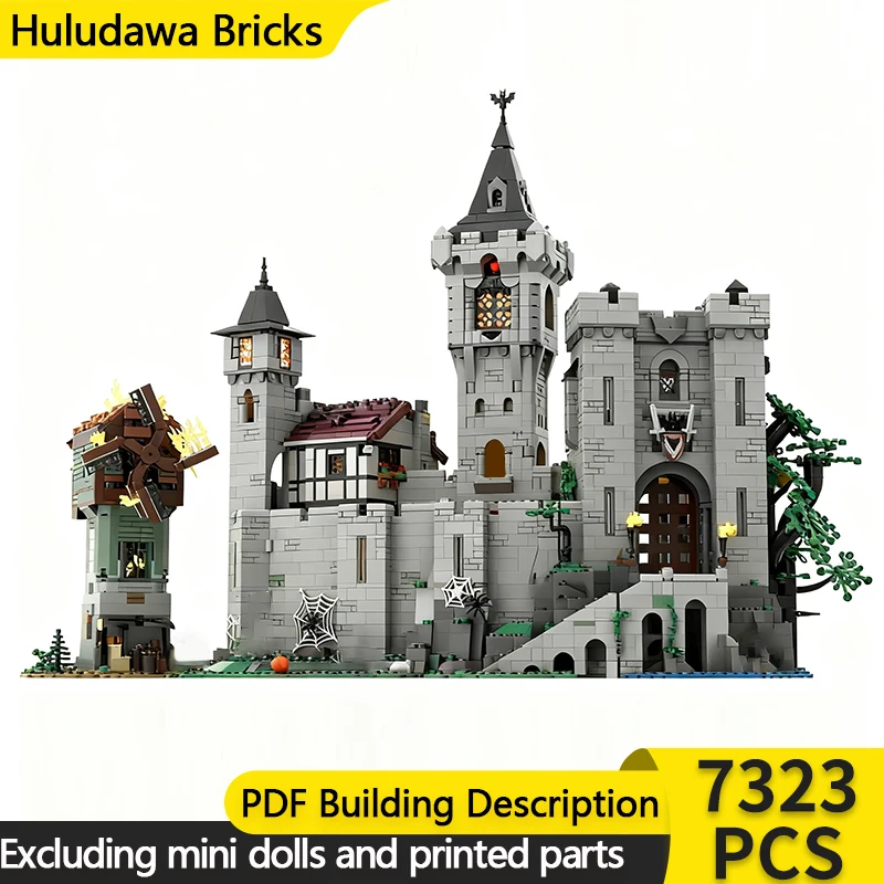 

Medieval Castle Model MOC Building Bricks Halloween Castle And Village Modular Technology Children Holiday Gifts Assemble Toys