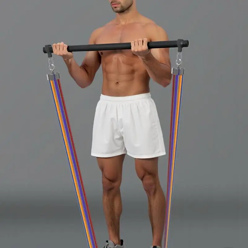 1 مجموعة سحب حبل كمال الاجسام المقاومة العصابات مجموعة متعددة الوظائف الموتر دعوى العضلات حزام تدريب أربطة مرنة #5