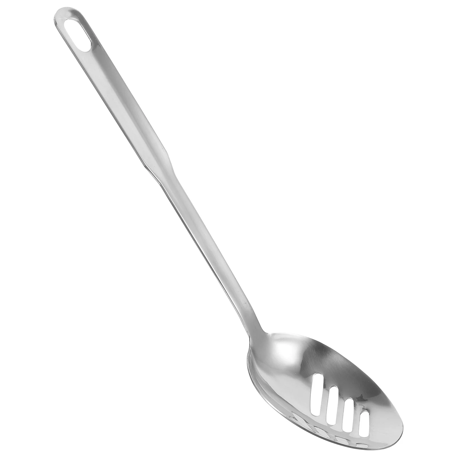 

Stainless Steel Slotted Spoon Ergonomic Kitchen Serving Utensil Reusable For Home Restaurant Hotel Daily Use Portable Cooking