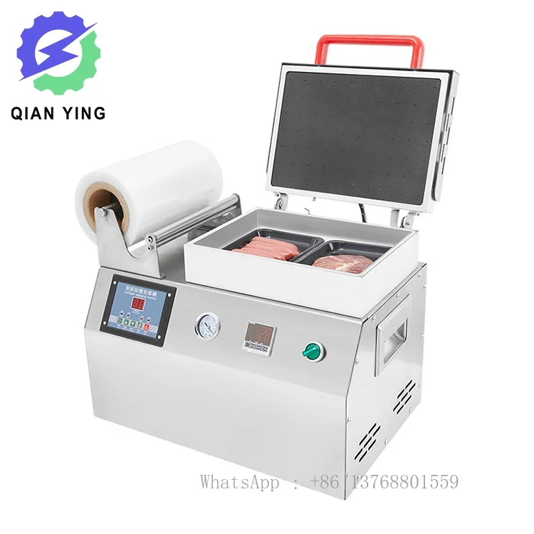 Small Manual Packaging Sealer Tray Sealing Machine Food Plastic Containers Vacuum Skin Packing Machine