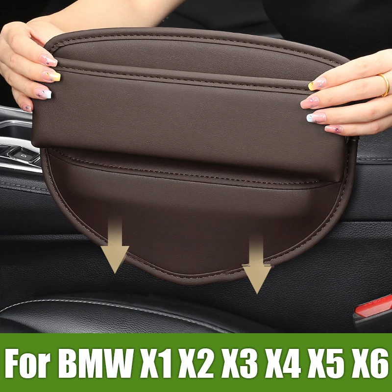 For BMW X1 X2 X3 X4 X5 X6 F25 F26 F39 F48 F15 F16 E53 E70 E71 E83 E84 G01 G02 G05 G06 Car Seat Crevice Slot Storage Box Gap Bag