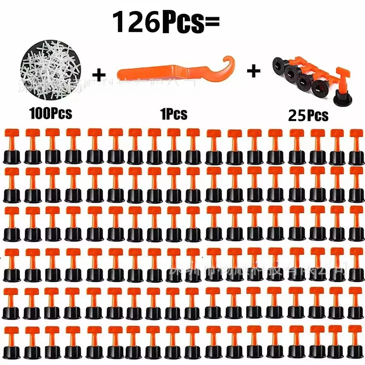 126Pcs Bagged 1.5mm Cross Tile Spacers Wall Tile Leveling Positioning Clips
