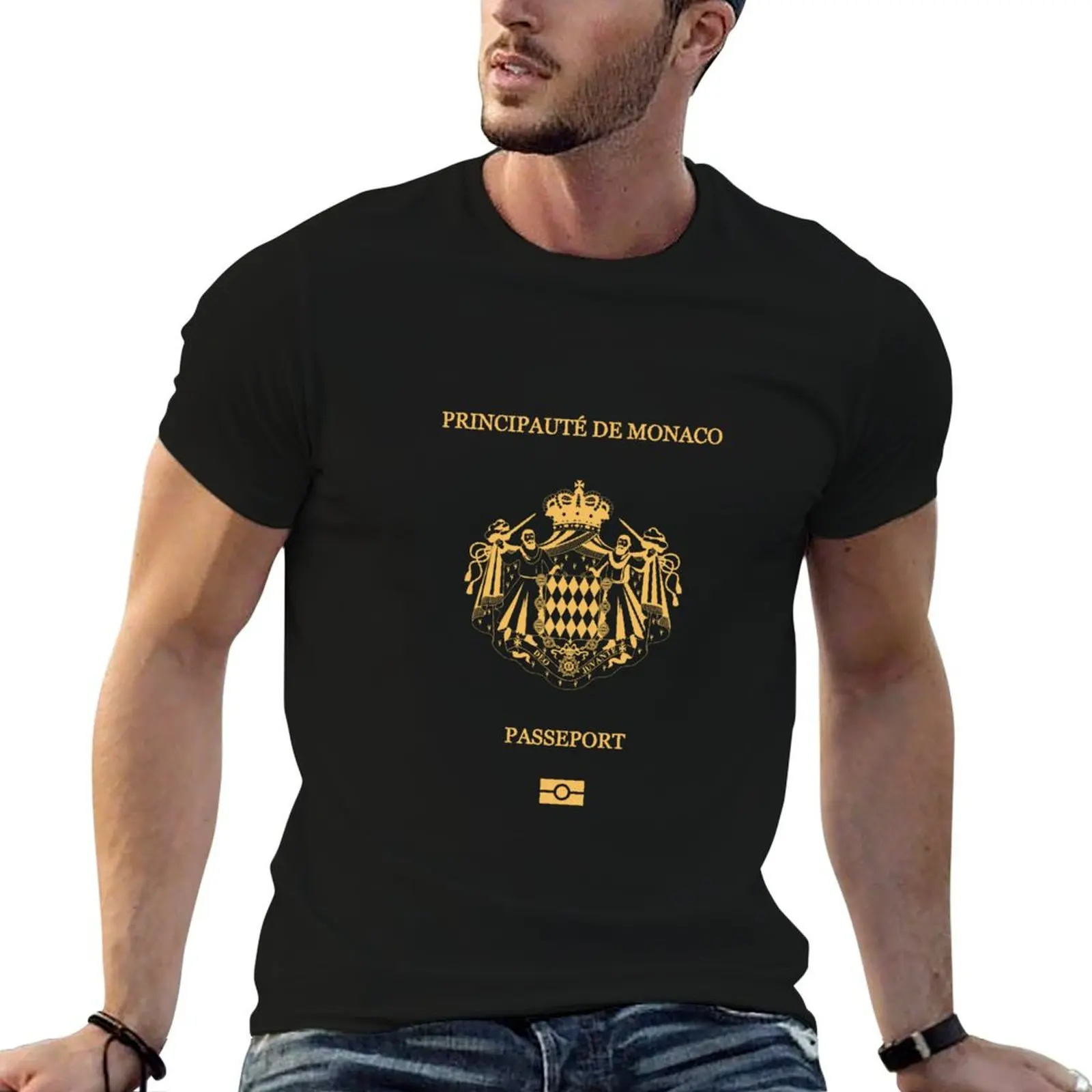

Monaco passport T-Shirt t shirt custom print t shirt man plain T-Shirt