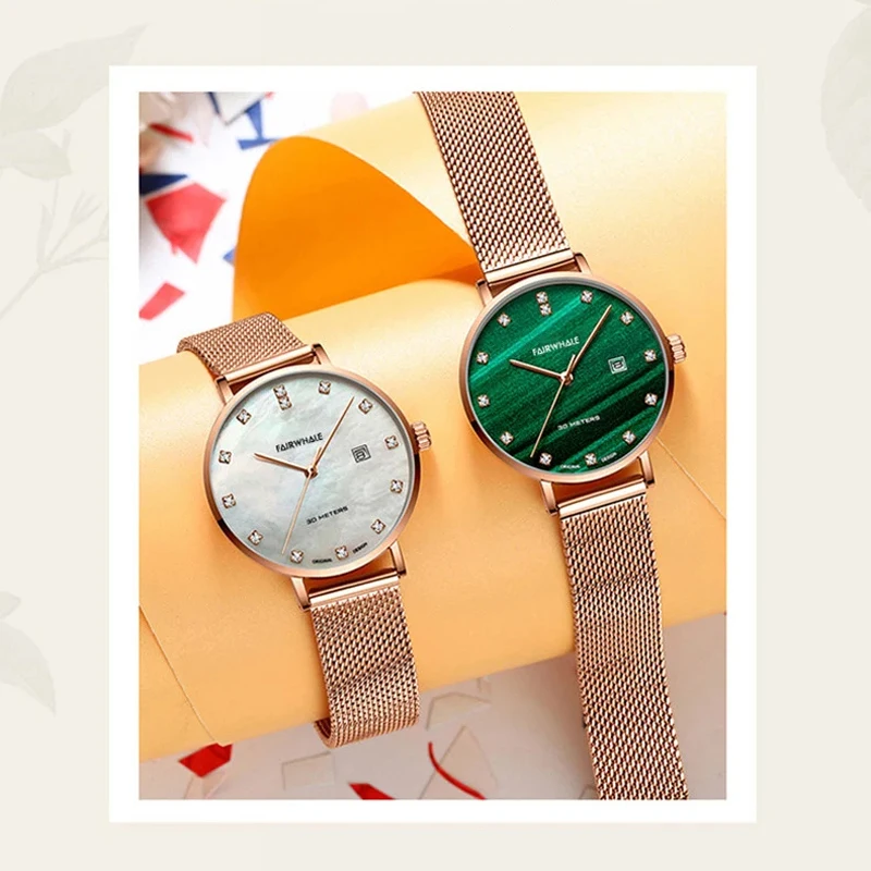 Mark Fairwhale Elegant Quartz Watches For Women Waterproof Ladies Watch High Quality Stainless Steel Woman's Fashion Wristwatch