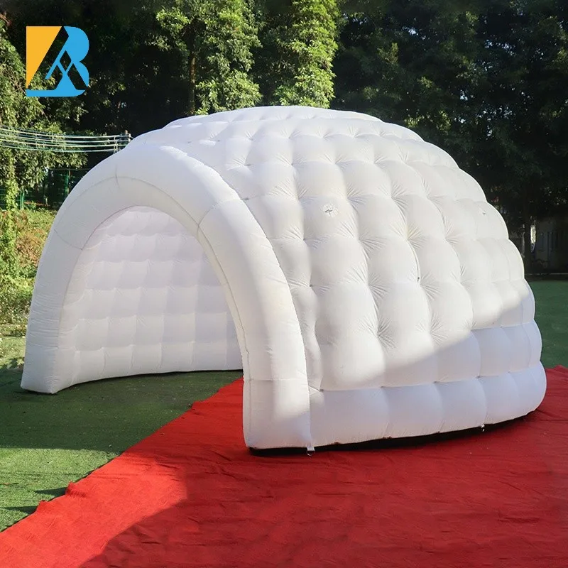 Custom Built 5 Meters White Inflatable Igloo Dome Tent for Party Event Planner Toys