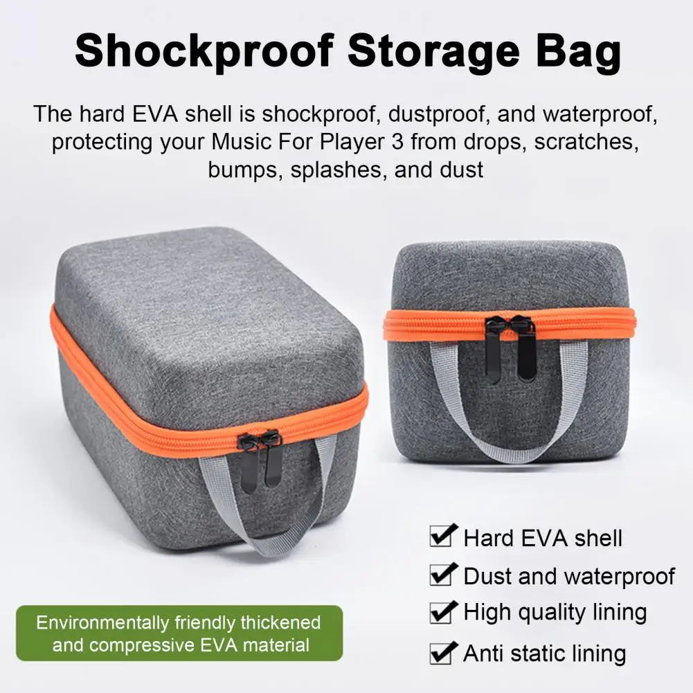 Storage Case Protective Hard Case for Yoto Playerkids Speaker Shockproof Zipper Closure Storage Bag Impact Resistant