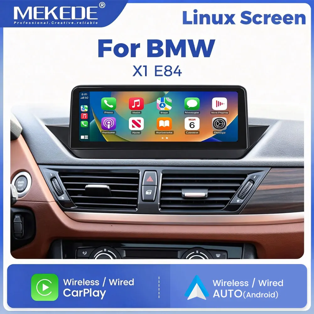 10,25" Linux-System, kabelloses Carplay, Android Auto, Autoradio, Stereoanlage für BMW X1 E84 2009 2010 2012 2013 2014, intelligentes Fahrzeugsystem, BT, GPS-Navigation, Auto-Multimedia-Player, QLED