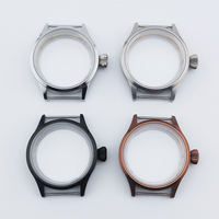 Neiton 43mm Silver Black PVD Bronze Colour Watch Case Sapphire Glass Sterile Steel Case ETA 6497,6498 Seagull ST3600