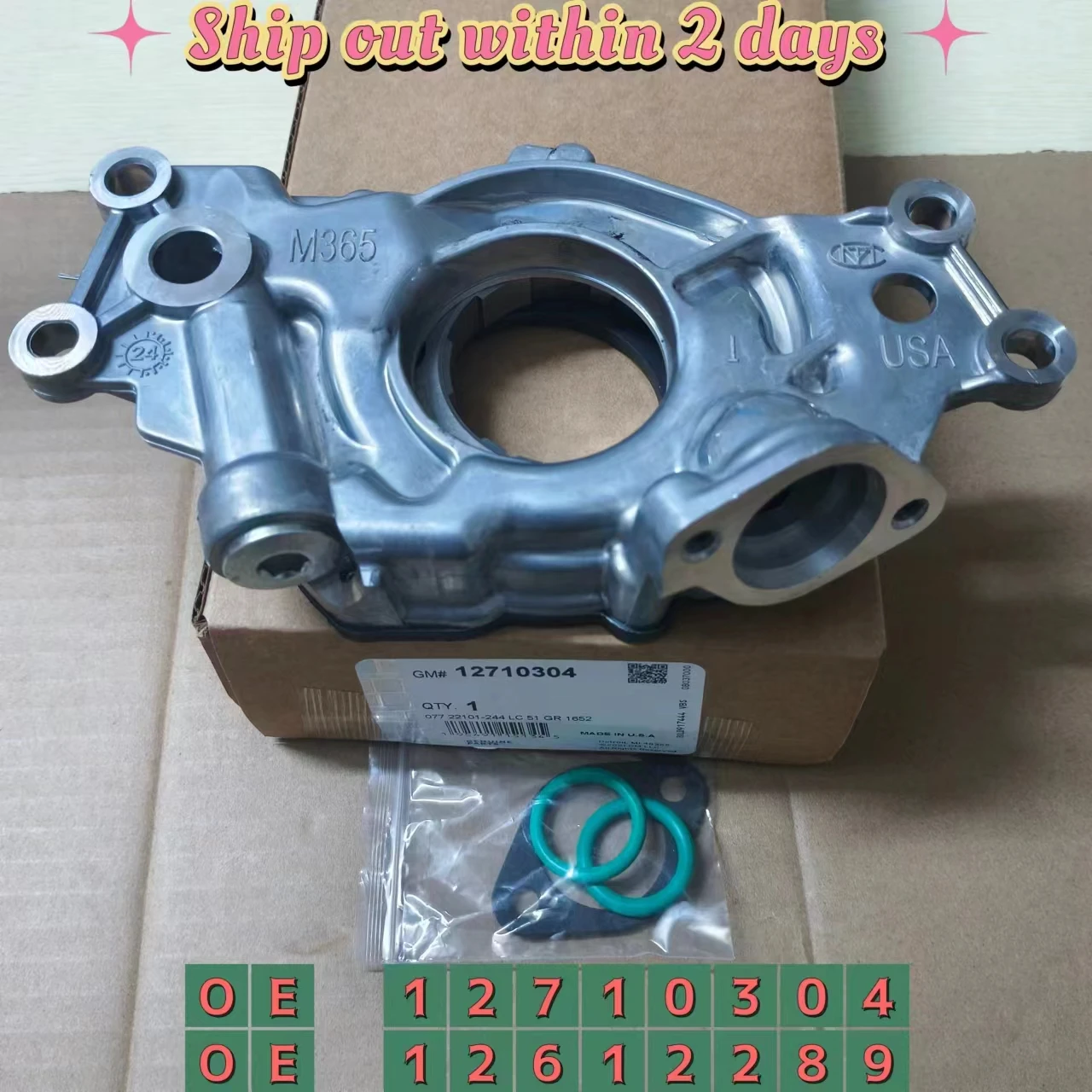 Engine Oil Pump For Chevrolet Cadillac CTS Escalade Buick 12612289 DM1141 M365 22443699 12710304