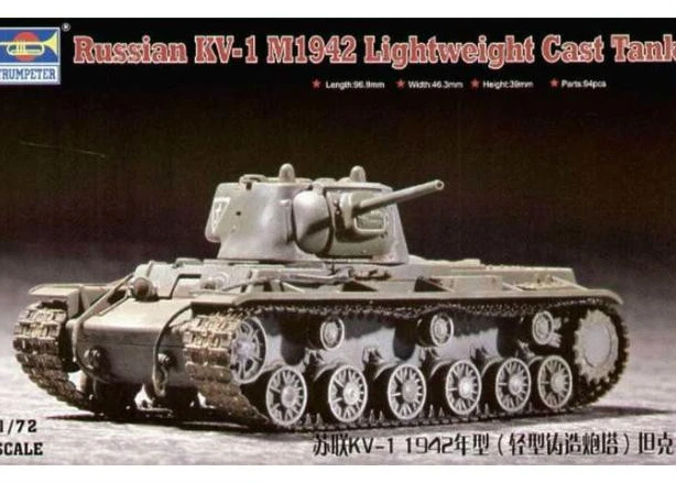 

Trumpeter 1/72 Soviet KV-1 1942 Light Cast Turret Tank 07233