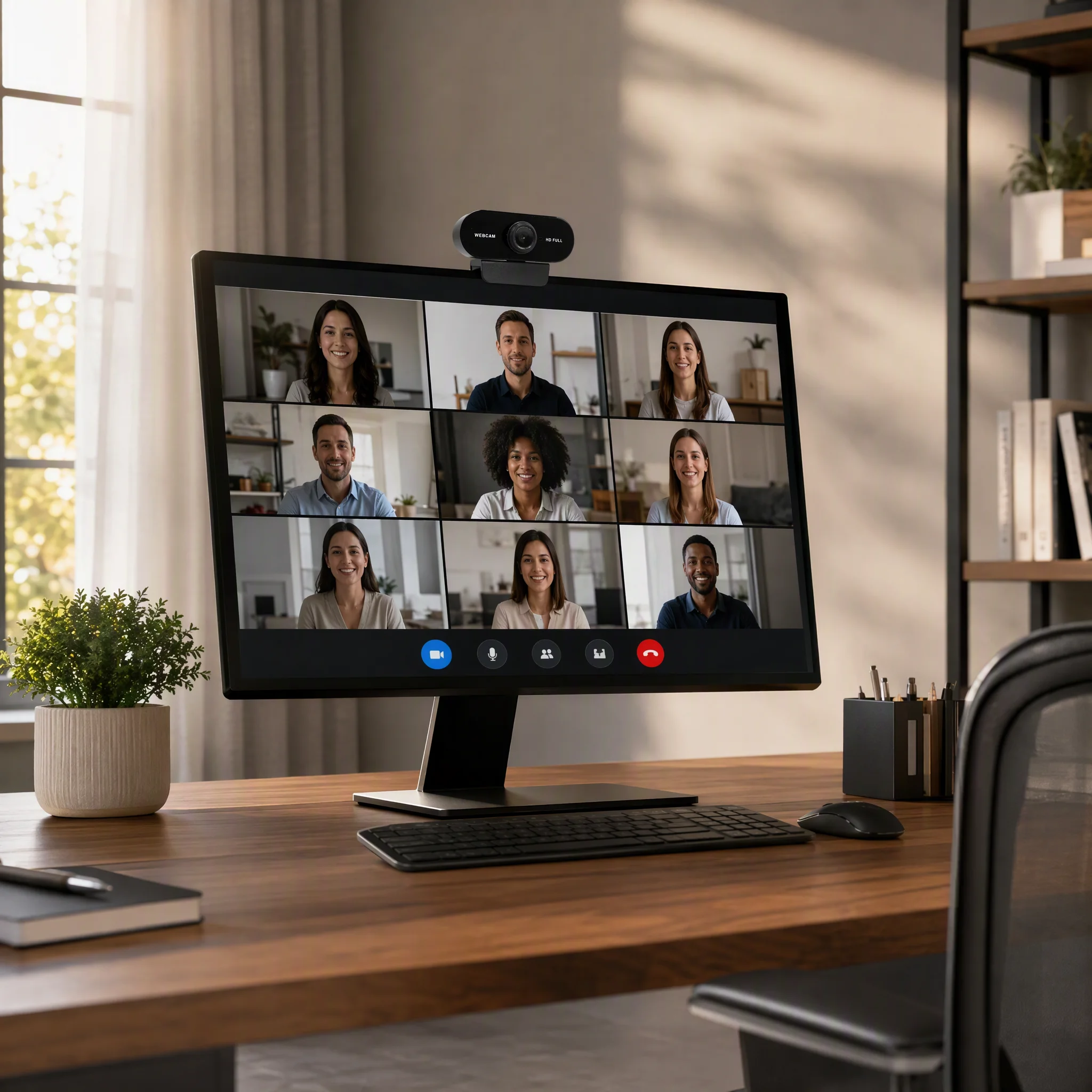 Kamera 1080P HD Computer HD USB-Kamera mit eingebautem Mikrofon USB-Netzwerkkamera Webcam für die Arbeit mit Mikrofon und Stativ – Detail 7