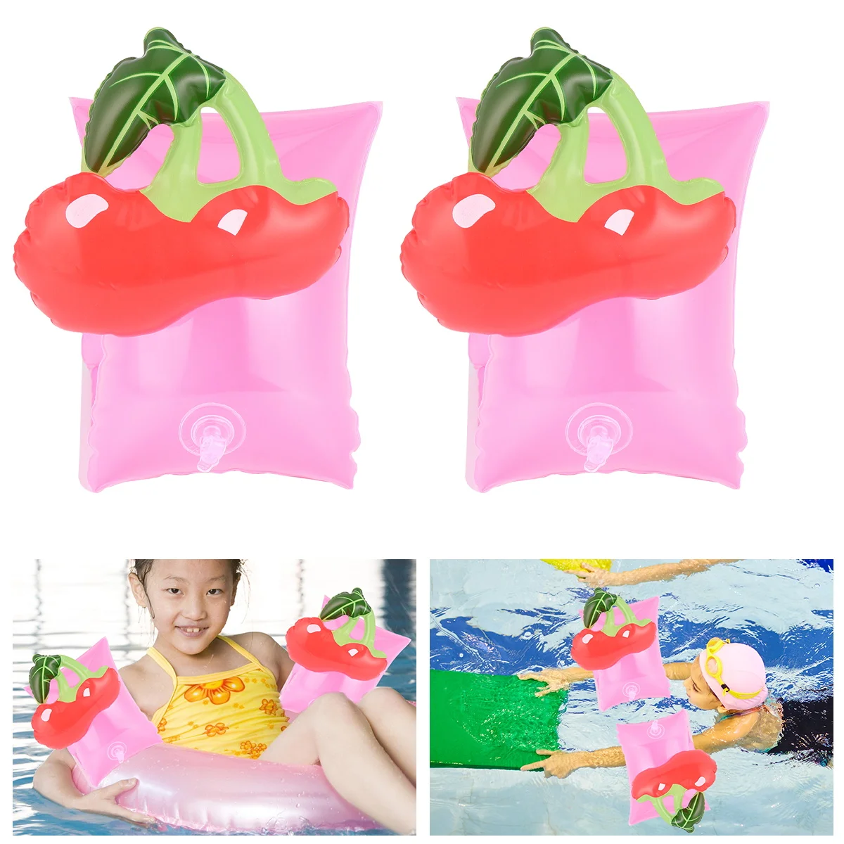 

Buoyant Sleeves Floating Inflatable Arm Bands Kids Swimming Pineapple Shape Lightweight PVC Easy Inflate Compact Design