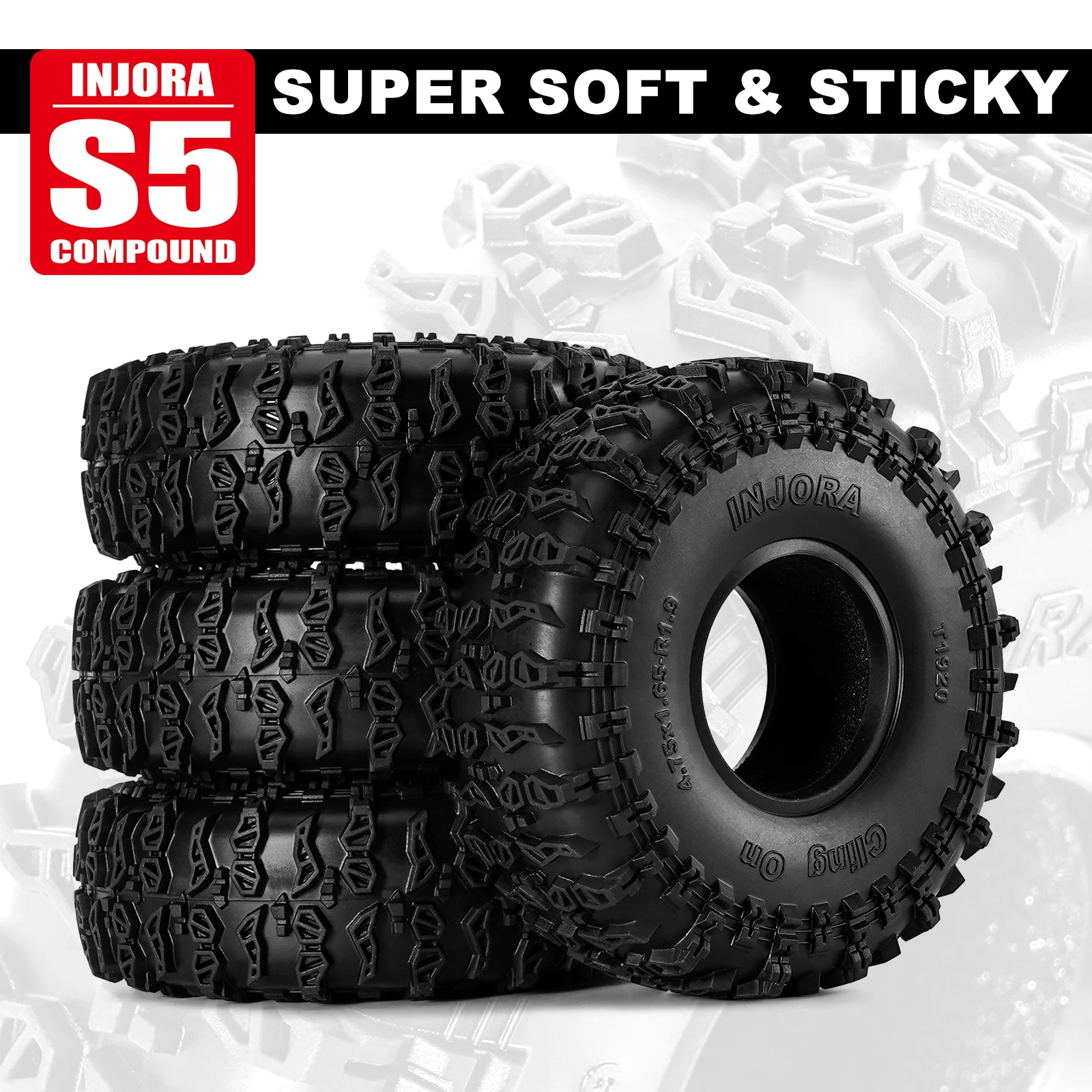 INJORA S5 1,9" Przyklejane opony 120*42mm do gąsienic 1/10 RC (T1920) — zdjęcie 4