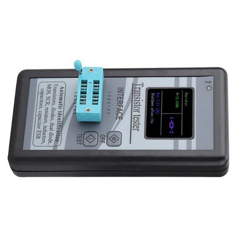 M328 Multifunction LCD Backlight Transistor Tester Diode Thyristor Capacitive ESR LCR Meter With Black Plastic Housing