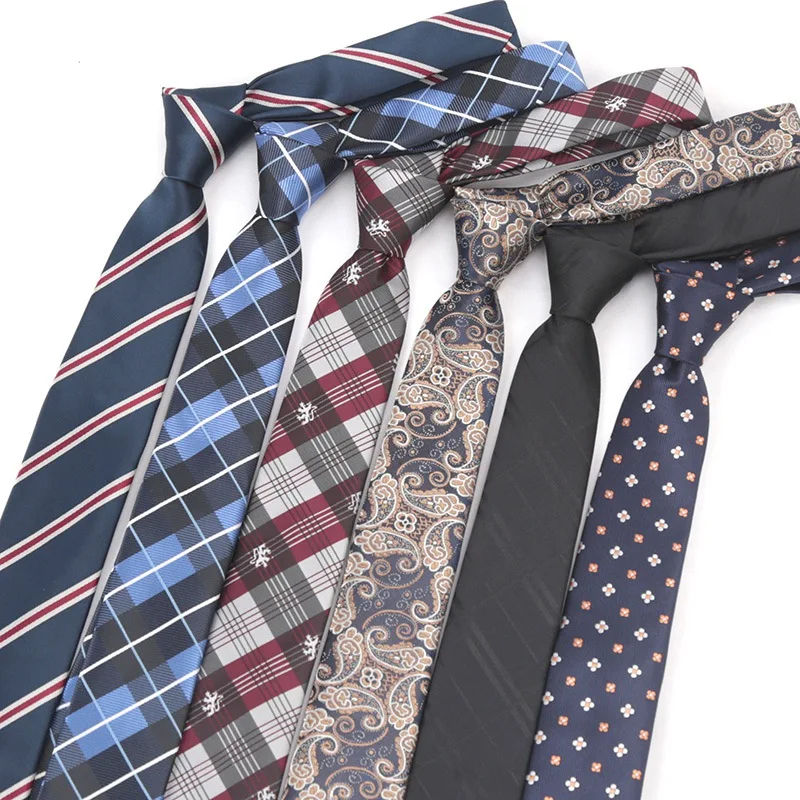 Men Business Jacquard Slim Tie British Classic Stripe Black Tie Casual Wedding Accessories Necktie Daily Wear Ties for Men Gifts