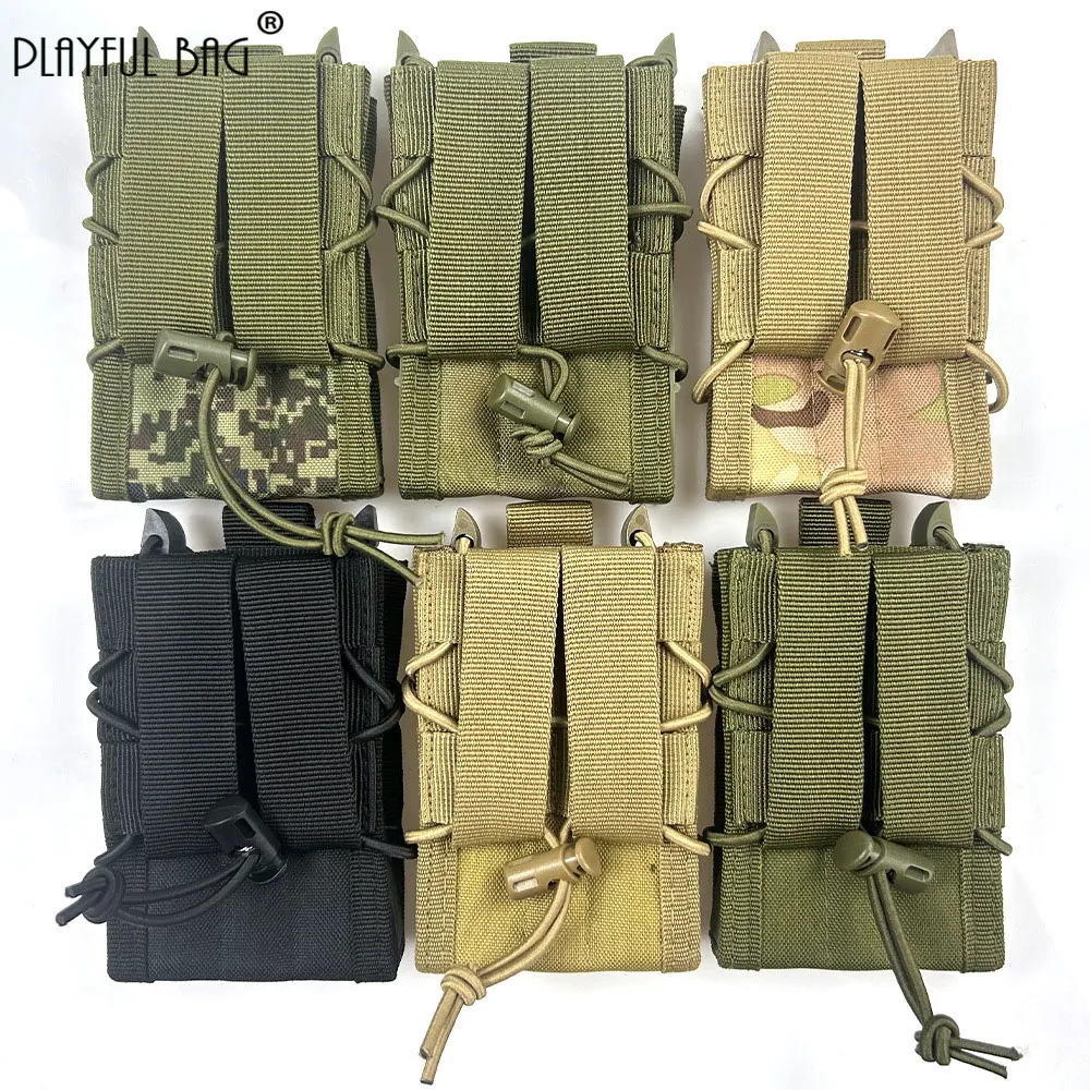 Tactical Single Layer 5.56 Rifle Magazine Pouch Webbing Molle Quick Release Attachment Pack Hunting Sports Accessory Bag NA46S