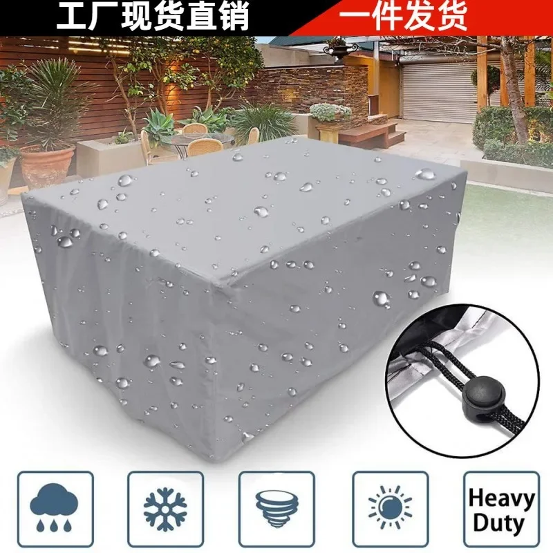 105 Size Garden Patio Protective Cover Oxford Cloth Furniture Dust Cover Rattan Table and Chair Sofa Waterproof Rain Cover