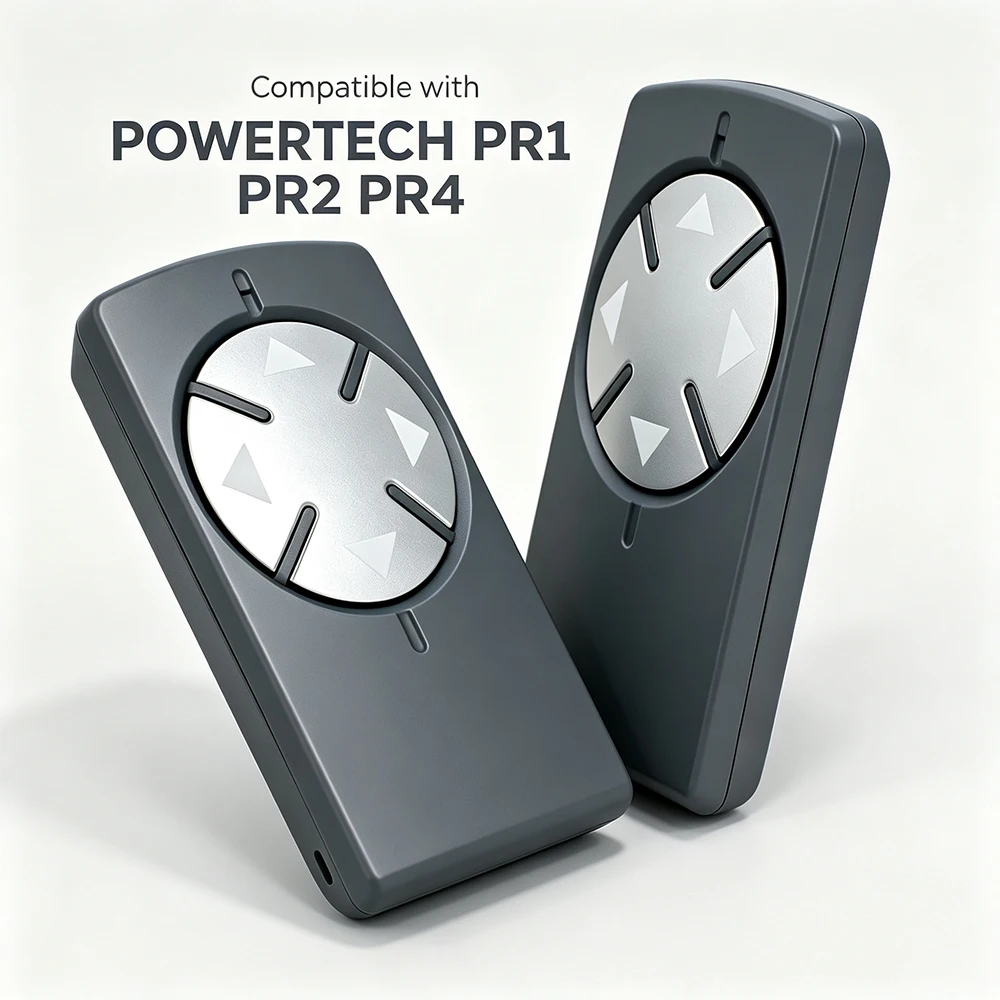 Compatible with POWERTECH Garage Door Gate Remote Control 433MHz Rolling Code Handheld Transmitter for PR1 PR2 PR4 Key Opener