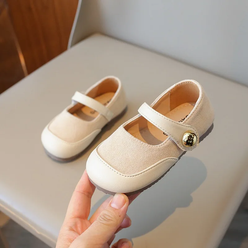 

Child Leather Shoe Four Season Baby Flat Sole Single Shoeretro Anti Slip Girl Fashiona Casualshoe Versatile Girl Performanceshoe