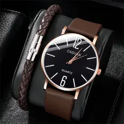 Mens Fashion Watches Minimalist Business Casual Quartz WristWatch Leather Strap Watches Luxury Big Dial Analog Watches Man Clock