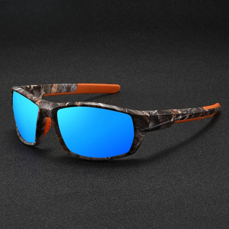 

Солнцезащитные очки с квадратной оправой, камуфляжные, поляризованные, в европейско-американском стиле, для активного отдыха, идеально подходят для езды на велосипеде, вождения и использования в ночное время.