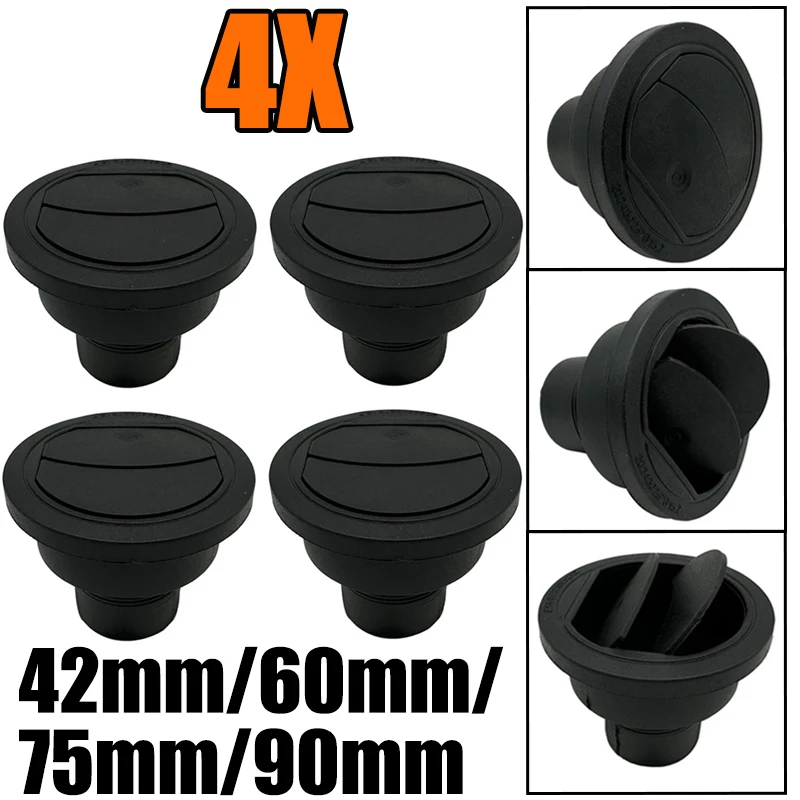 4X 42/60/75/90mm Diesel Parking Heater Air Vent Ducting Pipe Outlet Rotatable Exhaust Joiner Connector For Car Truck VAN Camper
