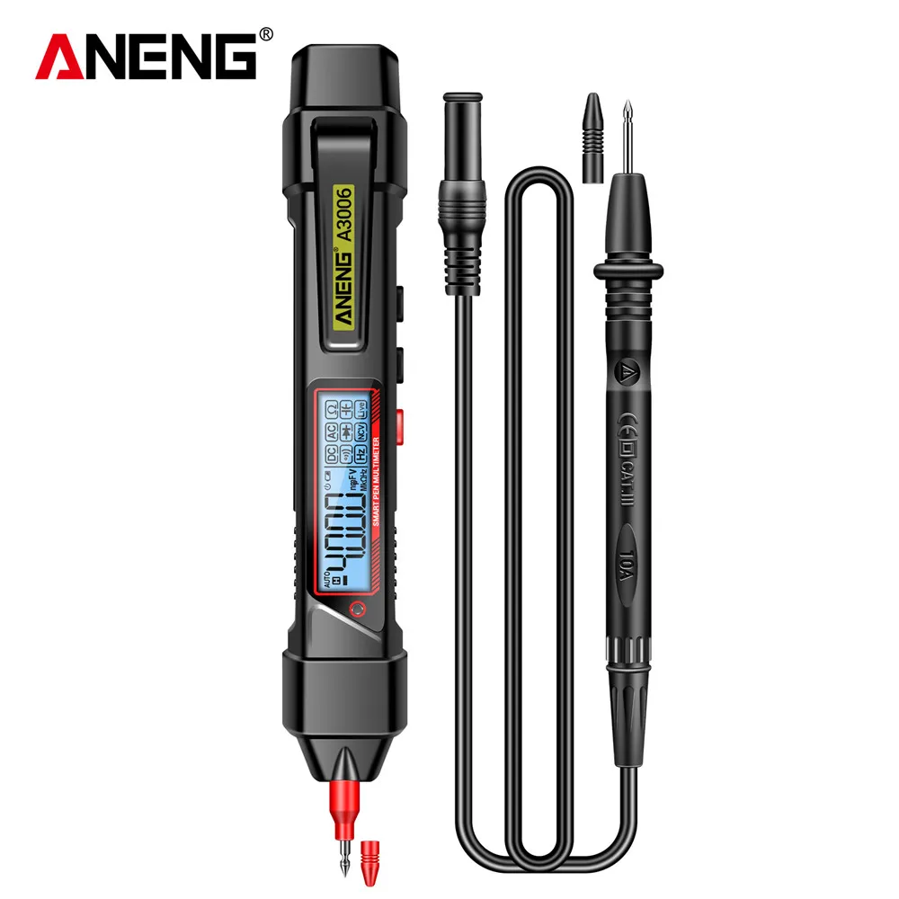 ANENG A3006 Multimetr Cyfrowy Typu Pióro 4000 Wyświetleń Tester Napięcia AC DC Rezystancja Pojemność Test Diod Narzędzia Elektryka — 2