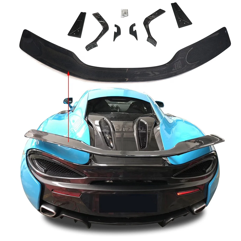 

Restyling to Novi Style Carbon Fiber Rear Spoiler Wing For Mclaren 540 570S 570GT Ducktail Spoiler