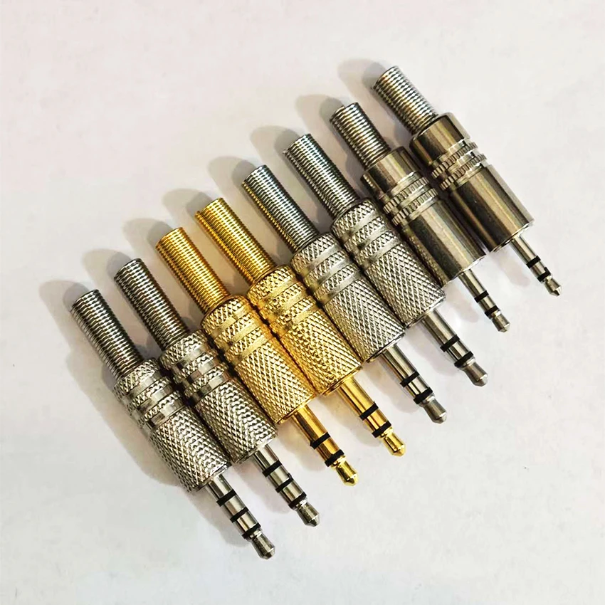 

1pair Metal Repair 2.5/3.5mm Headphone Plug Stereo Audio Solder Cable Connector 3Pole 4Pole Earphone Jack Adapter dual channel