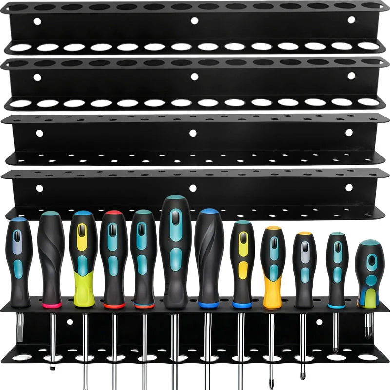 Metal Tool Organizer Holder Wall Mount Wall Mounted Pliers Hammer Screwdrivers Wrenches Rack Organizer Hand Tools for Workshop