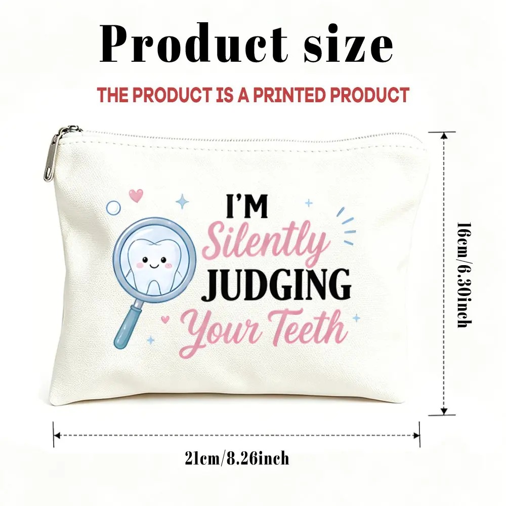 Makeup Bag Cosmetic and Toiletry Pouch Gift for Women Dental Mom Daughters Friends Teens Ideal Gifts for Hallowmas Christmas