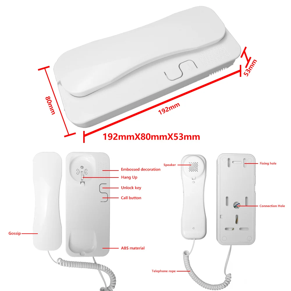 Intercomunicador electrónico de puerta negra, timbre de edificio de apartamento de alta calidad, salida de fábrica